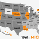Illustration for article titled Map: Six Decades of the Most Popular Names for Boys, State-by-State